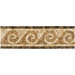 Mosaic Wave Listello Tile Accent in Natural
