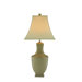 Asian Ivory Crackle Ceramic Table Lamp