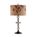 Crystal Bead and Antique Brass Table Lamp