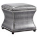 Benches Faux Snakeskin Metallic Storage Cube Ottoman