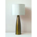 Striped Val Table Lamp in Olive with Pebble Shade