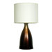 Nina Table Lamp with White Linen Shade in Copper Fade