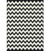 Black & White Vibe Techno Black Rug