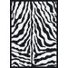 Black & White Zebra Glam Black Ink Rug