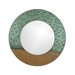 Maya Round Framed Mirror in Sea Blue/Green