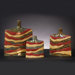 Vases in Red/Yellow/Sage Green (Set of 3)