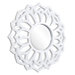 Casey Round Mirror in White