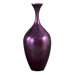 Lacquered 24" Tall Wood Vase with Black Brushed Accents in Amethyst
