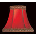 Faux Leather Chandelier Shade in Red with  Trim
