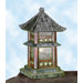 Pagoda  Tiffany Accent Table Lamp in Multi