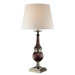 Costanzina Table Lamp in Polished Steel and Dark Walnut