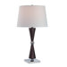Celso One Light Table Lamp in Polished Steel/Dark Walnut