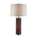Daniela One Light Table Lamp in Polished Steel/Dark Walnut