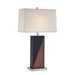 Cristiano One Light Table Lamp in Polished Steel/Two-Tone