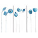 Blue Poppies  Printed Canvas Art - 28" X 36" (Set of 3)