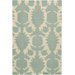 Flat-weave Dhurrie Dove/Cream Flock Rug