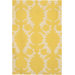 Flat-weave Dhurrie Corn/Cream Flock Rug