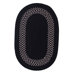 Banded Wool Blend Black/Oatmeal Rug