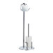 Outline Toilet Roll Holder with Lid and Toilet Brush