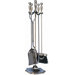 4 Piece Round base Fireplace Tool Set