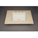 22" x 37" Moondance Solid Surface Vanity Top with 8" Centers and Rectangular Bowl