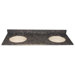 22" x 61" Granite Double Bowl Vanity Top with 8" Centers