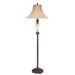 Floor Lamp in Antique Walnut and Ivory