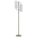 Olton Metal Floor Lamp in Brushed Steel
