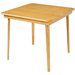 Straight Edge Wood Folding Card Table in Oak