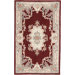 New Aubusson Burgundy Rug