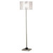 Cordova  Floor Lamp in Brushed Steel with Graphite Accents