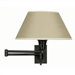 Simplicity 12" Swing Arm Wall Lamp in Black
