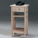 Unfinished Wood Telephone Table