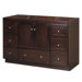 Shaker - 48inches Cabinet w/two wood doors - six side drawers & bottom drawer