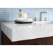 48" x 22" Wide Appeal Top for 1 Undermount Sink in Carrara White Marble