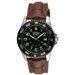 Sport 7 Watch with Black Dial, Bezel and Brown Strap