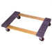 Open Deck Wood Dolly with 3" Casters and Carpet Ends