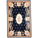Ruby Black FleurdeLis Aubusson Rug