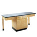 2 Station Science Table With Storage Cabinet, Drawers & Book Compartments