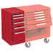 Hang-On Cabinets - 10407 hang-on cabinet 5-drawer red