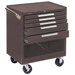 Industrial Series Roller Cabinets - 00612 roller cabinet 5 drawer brown