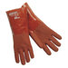 Premium Double-Dipped PVC Gloves - 12" gauntlet pvc blend-red gloves rough finis