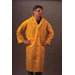 Yellow 49" Classic 0.35 mm Polyester Rain Coat With Welded Seams, Storm Flap Over Snap Front Closure, Detachable Drawstring Hood, Snap Wrists, Cape Ventilated Back, 2 Patch Pocket With Flap And Underarm Air Vents