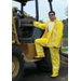 Yellow Luminator 0.28 mm Nylon Rain Bib Pants With Welded Seams, Snap Fly Front Closure, Snap Ankles, Snap Waist, Elastic Insert Adjustable Suspenders, And Reflexite (Welded) Around Leg 6" Above Pants Cuff