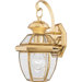 12.5" Newbury Outdoor Wall Lantern in Polished Brass