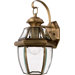 14" Newbury Outdoor Wall Lantern in Antique Brass