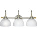 Bath Match  Vanity Light in Pearl Nickel