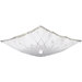Square Patterned White Glass Semi Flush Mount