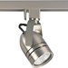 Alpha Trak 120V Line Voltage Adjustable Slotted Back Cylinder Track Head in Brushed Nickel