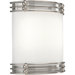 Brushed Nickel Glass Fluorescent Wall Sconce 